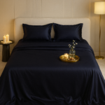 Navy Blue Bamboo Premium Bedsheet