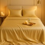 Mustard Yellow Bamboo Satin Bedsheet