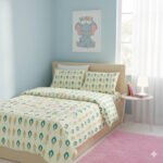 Modern Cotton Bedsheet with Teardrop Pattern