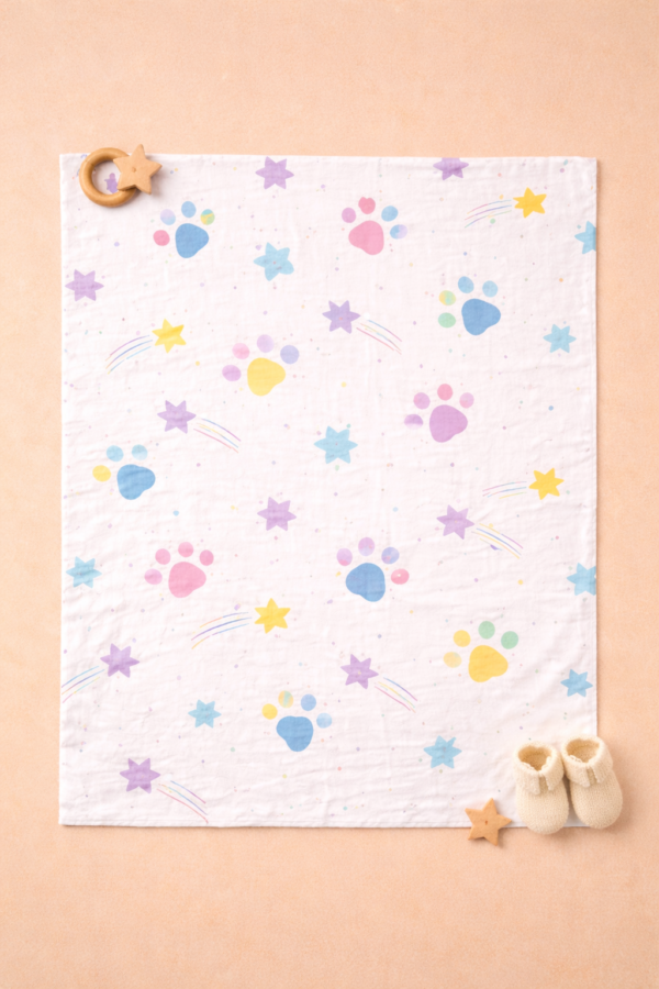 Paw printed muslin