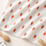 Carrot muslin printed towel