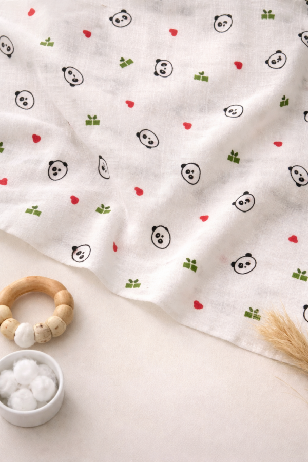 Panda Muslin towel