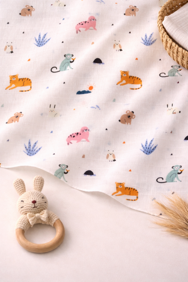 Jungle safari printed towel