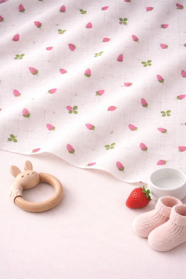 Strawberry printed towel